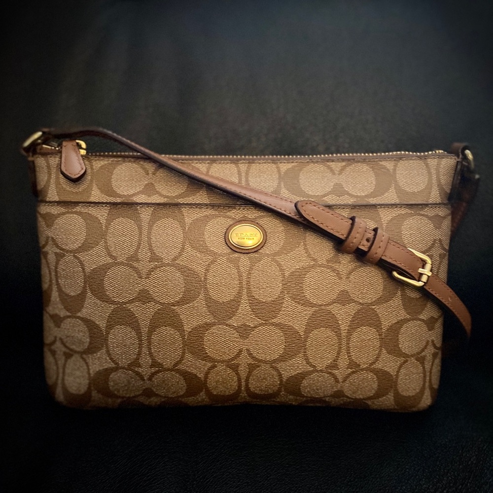 Authentic Coach Signature Charley Crossbody